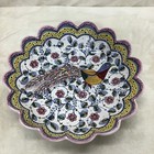 Vintage Peacock Portuguese Wall Hanging Art Pottery  Estrella De Conimbriga 12 
