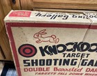 Vintage 1950s Louis Marx Knockdown Target Tin Shooting Gallery W  Original Box