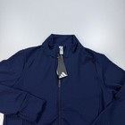 New Adidas 1 4 Zip Pullover Golf Jacket Womens Medium Lightweight Stretch Blue