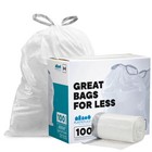 Plasticplace Custom Fit Trash Bags Compatible With Simplehuman Code H  100 Count