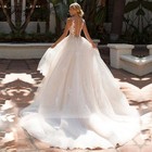 Illusion Lace Applique Wedding Dresses Cap Sleeve Scoop A Line Bridal Gown Train