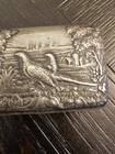 Art Nouveau Silverplate  Pill Box Repousse Design Compact Hand Made Quality Bx1