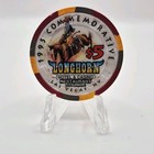 Longhorn Casino Las Vegas Nevada 1995  commemorative   5 Casino Chip N2625