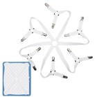 Crisscross Adjustable Bed Fitted Sheet Straps Suspenders Gripper Fastener Metal