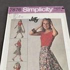 Vtg Simplicity Sewing Pattern 7876 jiffy Front Wrap Skirt Miss Sz Med 14-16 New
