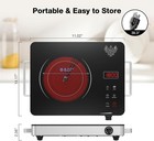 Protable Radiant Cooktop Countertop Single Burner Electric Stove Top 1800w 110v
