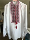 Traditional Ukrainian Embroidered Shirt For Men Vyshyvanka L