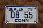 1979 Connecticut Motorcycle Dealer License Plate