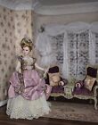 Vintage Artisan Miniature Dollhouse Victorian Lady Doll Porcelain Pretty Face