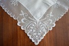 Vintage Hanky White Wedding With Deep Floral Lace Edging Excellent
