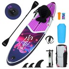 11ft Inflatable Paddle Board Stand Up Sup Surfboard 33  Wide Kayak Complete Kit