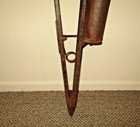 Antique Primitive Wood   Metal Seed Spreader Farm Tool Decor Farmhouse Ranch