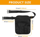 Waitress Apron Waiter Apron Server Book Pouch Waist Pack Black   Restaurant Shif