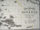 Oceania Southeast Asia Dated 1843 Giuseppe Rodini Unusual Large Antique Map