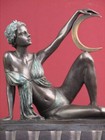 Signed Bronze Statue Art Deco Highly Detailed Handcrafted  Sculpture On Marble