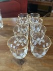 Vintage Mid Century Glass Ice Bucket Gold And White Sparkle Design