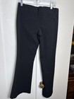 Maurices Women   s Black Solid Dress Pants Pleated Front Bootcut 5 6 Short