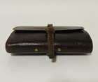 Antique Leather Fly Fishing Wallet With Hand Tied Flies And Tools Military