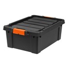 Heavy Duty Plastic Storage Bins W  Lids Stackable Totes Garage Tool Storage New