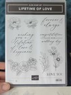 Stampin Up Lifetime Of Love Cling Stamp Set   Dies Flowers Wedding Lifetime New