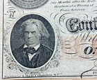 1862  100 Confederate States T-41 Calhoun Cotton Hoer Note Augusta Stamp
