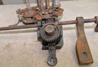 New England Butt Co Rope Machine Hand Crank Gear Drive Industrial Steam Punk