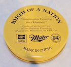 Set Of 4 Miller Genuine Draft Metal Beer Cork Coasters In Tin Birth Of A Nation