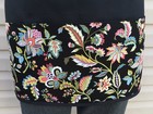 Cute  Spring Flowers Server Waitress Half Waist Apron 3 Pocket Restaurant Black