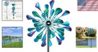 Vibrant 72-inch Kinetic Wind Spinner With Metal Stake For Outdoor Elegance