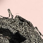 Victoria s Secret Leopard Print Lace Trim Satin Chemise Slip L Adjustable