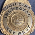 Vintage Key West Florida Building Inspector Brass Badge  2   