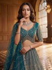 Luxury Bridal Net Lehenga Choli Crystal Embroiderluxury Wedding Reception Outfit