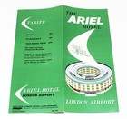 Vtg 1967 The Ariel Circular Hotel Color Brochure London Airport Great Britain Uk