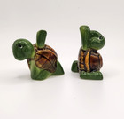 Turtles Yoga Stretching Mini Salt And Pepper Shakers W  Stoppers Turtle Ceramic