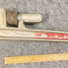 Vintage Toledo Pipe Threading Co  36  Pipe Wrench Aluminum Body Usa
