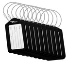 10x Black Luggage Tags For Suitcases Travel Bag Tag Suitcase Baggage Name Label