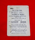 1885 J d  Larkin Sweet Home Soap President Trade Card H603 - Zachary Taylor