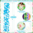 Hawaiian Leis  24pcs Hawaiian Party Decorations Silk Flower Necklace
