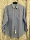 Van Heusen Fitted Pin Striped 17 5 32 33 Men   s Long Sleeve Dress Shirt New