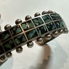 Native American Sterling Silver Old Pawn Turquoise Stones Bracelet