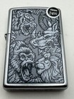 Jungle Animals Design Chrome Zippo Lighter New 48567 B76
