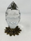 Vintage French Cut Crystal Glass Teardrop Newel Post Finial Boule Escalier 5   