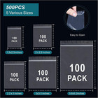 Small Plastic Bags Mini Zip Lock Bags For Jewelry Pill Candy Assorted 500 Pcs
