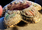 Antique Native American Iroquois Beaded Pin Cushion Pillow Flower Vintage 9x8