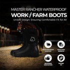Master Rancher Heavy Duty Work Farm Boots Unisex Men s 11 Women s 13  Black