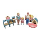 Fisher Price Loving Family Dollhouse Dolls Family Furniture Lot Stroller Swing