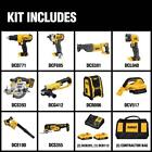 Dewalt 10 Tool Combo Kit 20v Max Li-ion Cordless W  2 Batteries  Charger   Bag