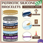 200 Pcs Religious Silicone Bracelets Bulk Christian Scripture Rubber Bible Verse