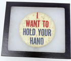 Vintage The Beatles 1964 3 1 2  I Want To Hold Your Hand Pin Button