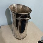 Vintage Pottery Barn Silver Tone Divided Wine champagne Cooler  Ice Bucket